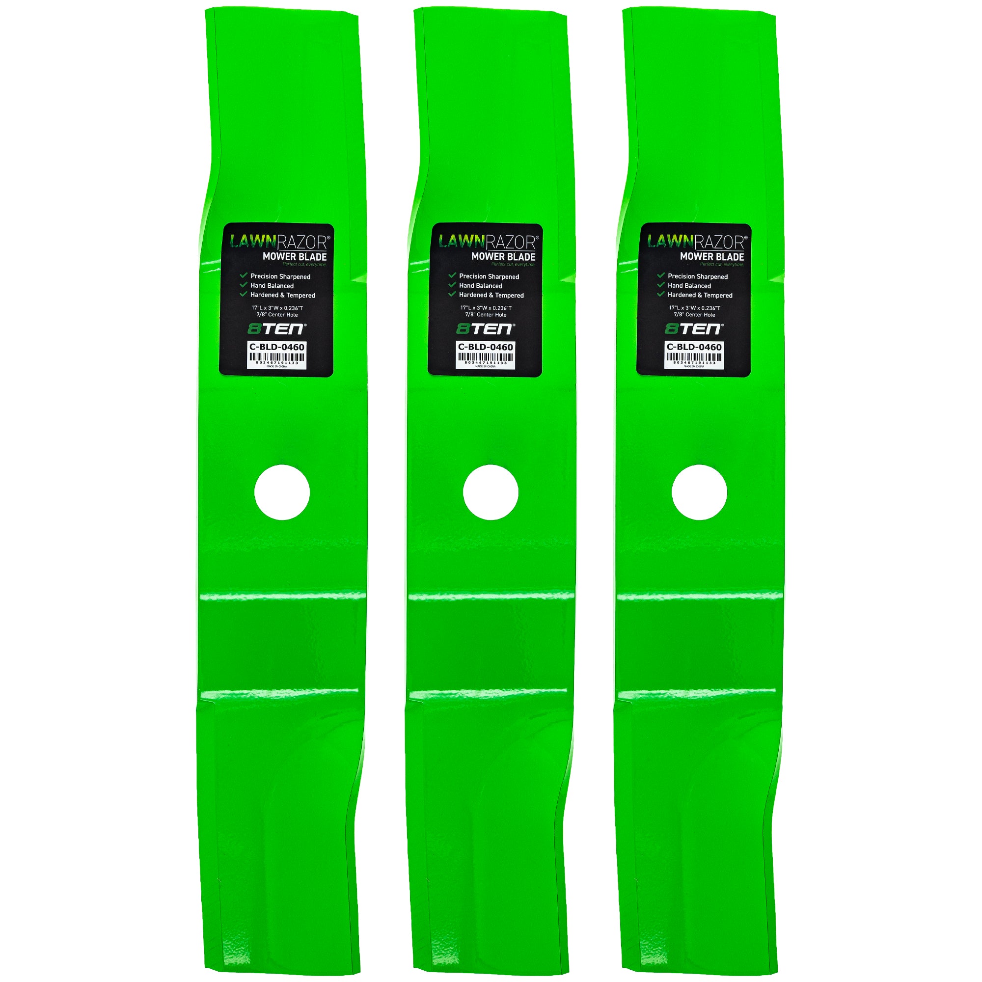 LawnRAZOR High Lift Blade For John Deere TCU30315 TCU14939 | 3-PACK