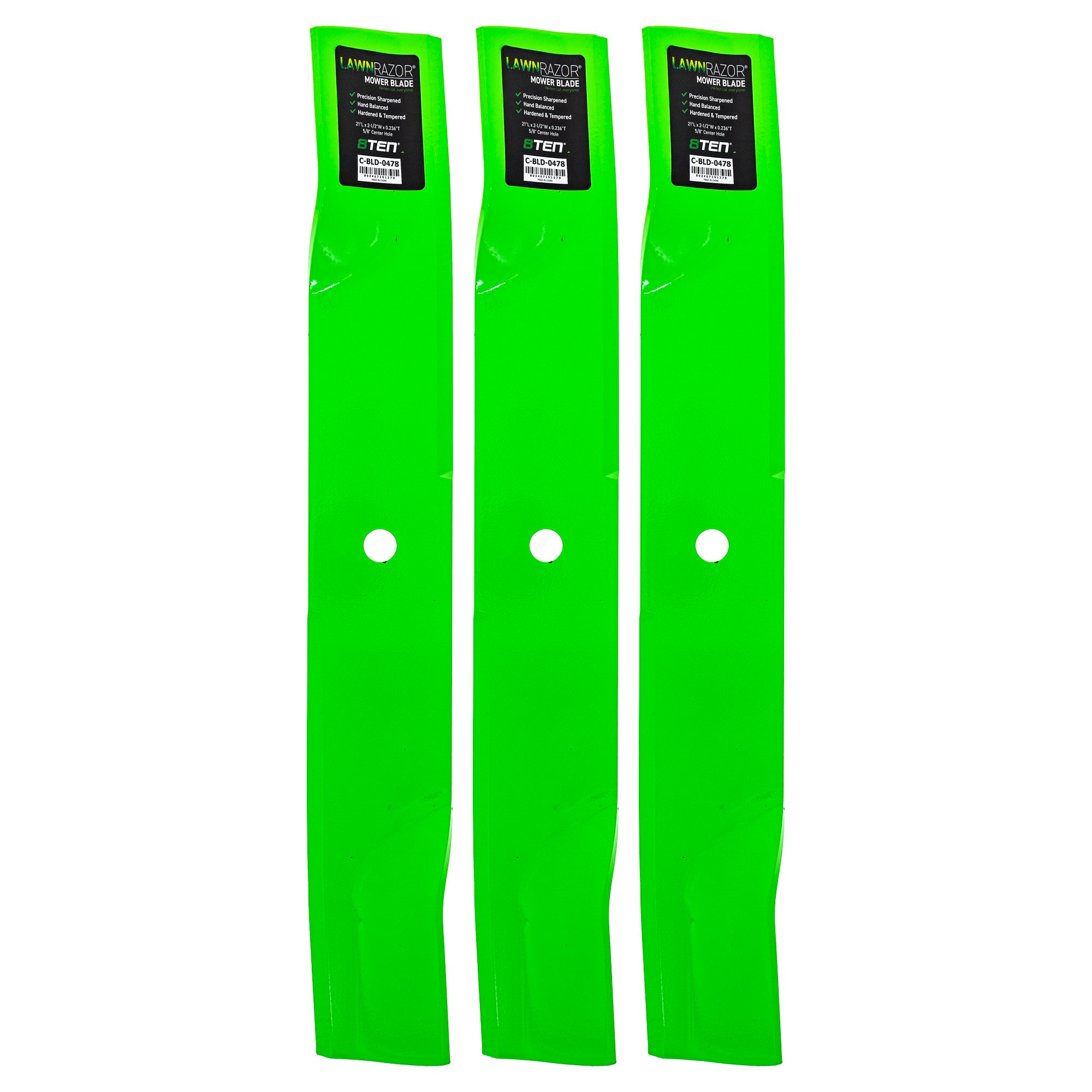 LawnRAZOR High Lift Blade For Husqvarna RedMax 522829301 | 3-PACK
