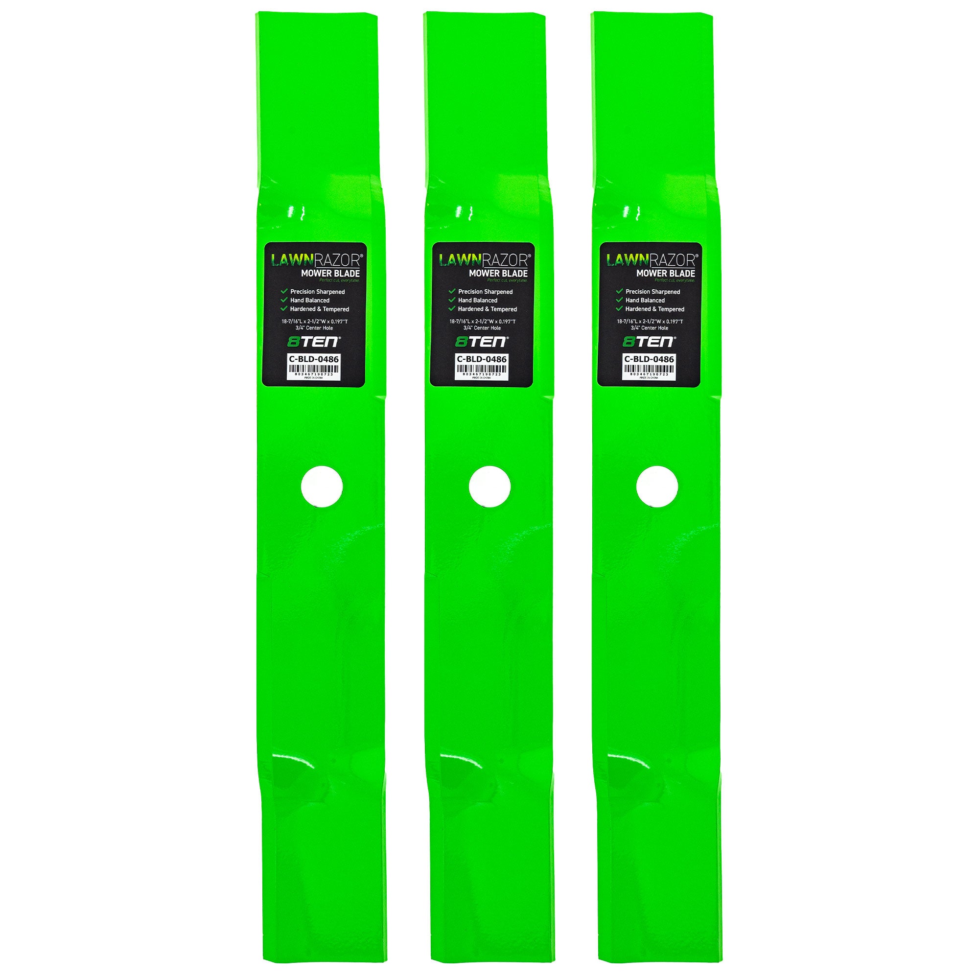LawnRAZOR Mulching Blade For Cub Cadet White Outdoor 759-3857 742-3030-0637 742-3030 | 3-PACK