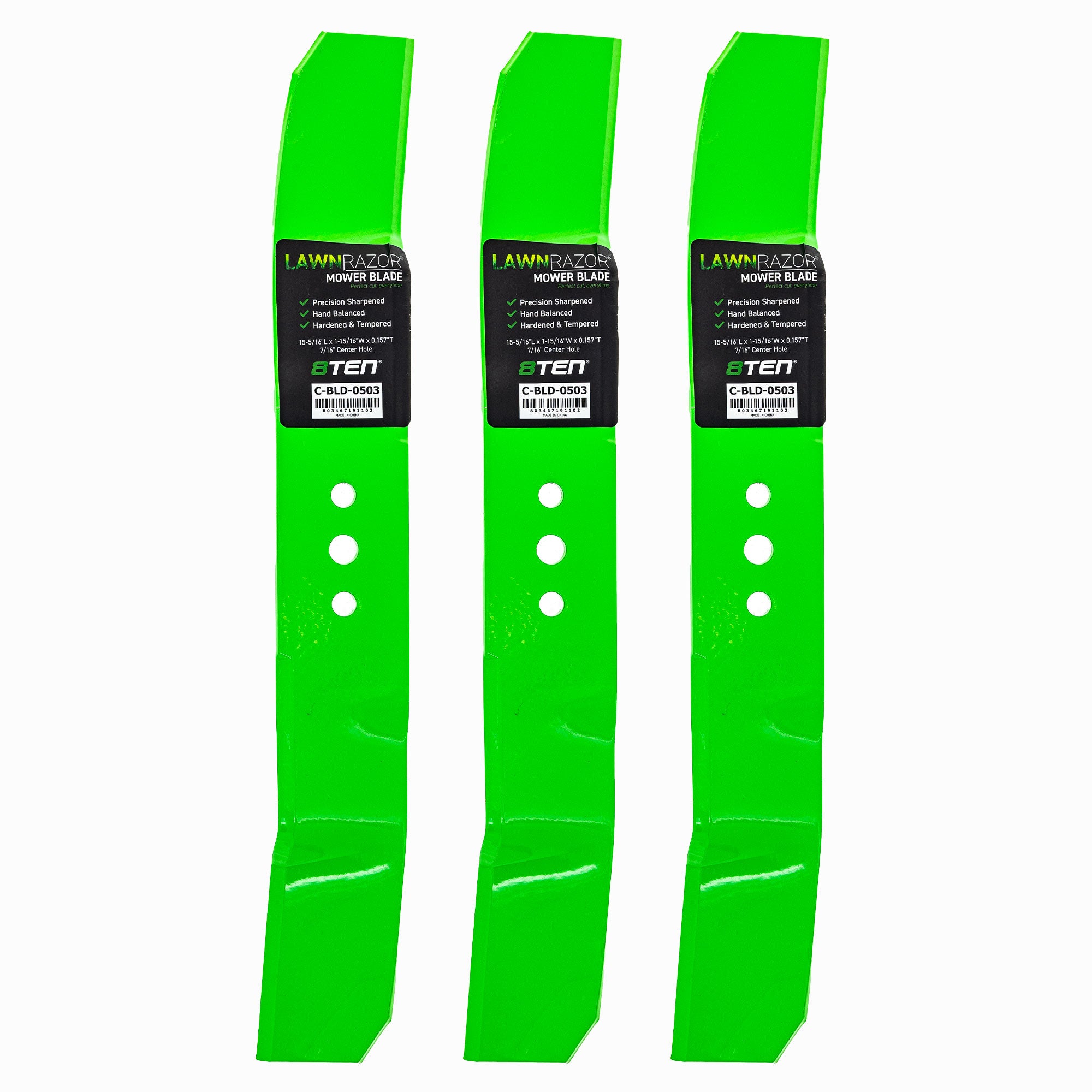 LawnRAZOR Mulching Blade For Husqvarna Jonsered 544103001 504188210 504188201 | 3-PACK