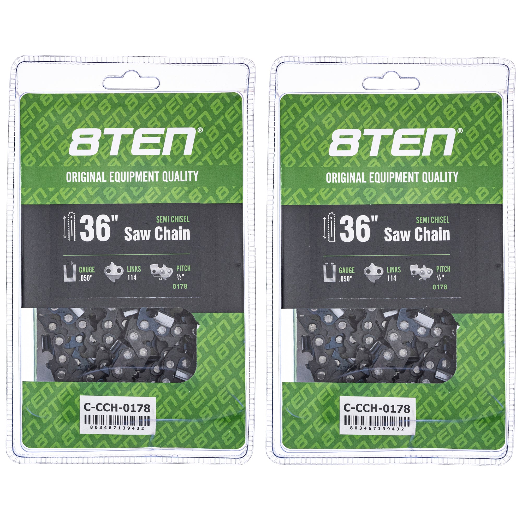 Chainsaw Chain 36 Inch .050 3/8 114DL For Stihl 72LGX114G 72EXJ114G 72EXL114G 72LPX114G 72JPX114G | 2-PACK