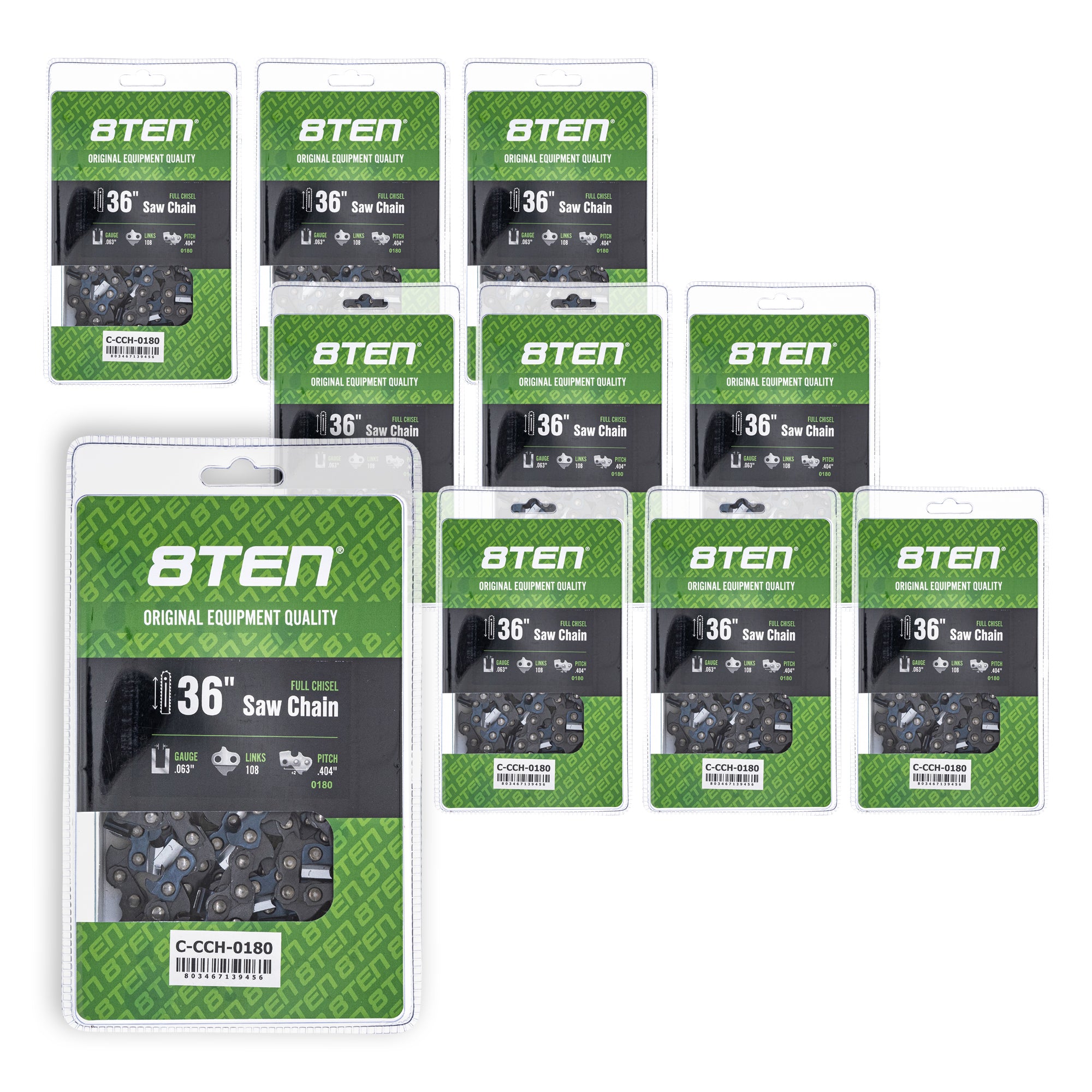 Chainsaw Chain 36 Inch .063 .404 108DL For Stihl 46RS108 68LX108G 68LX108 | 10-PACK