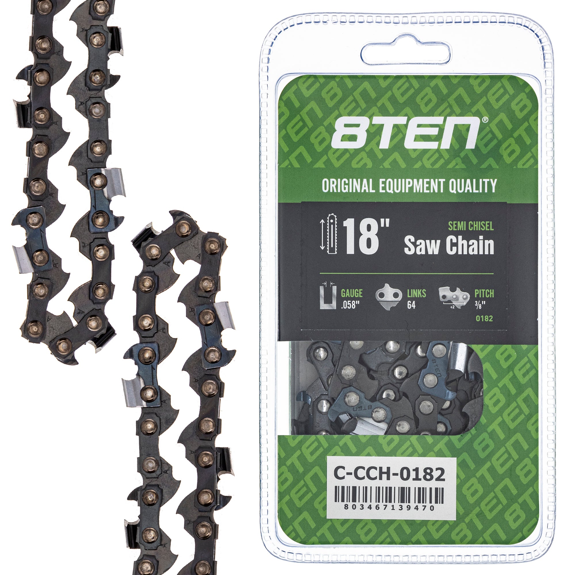 Chainsaw Chain 18 Inch .058 3/8 64DL For Makita H4264 73LPX064G 73EXL064G 35RS364E