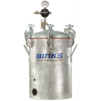 Binks 183G-510 5 Gallon Pressure Tank, Galvanized, No Agitator, 1 Regulator