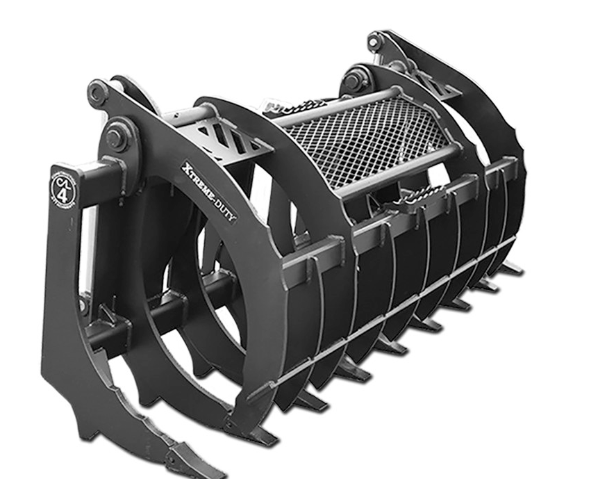 Construction Attachments 80″ Xtreme Duty Root Rake w/Grapple #1RRG80