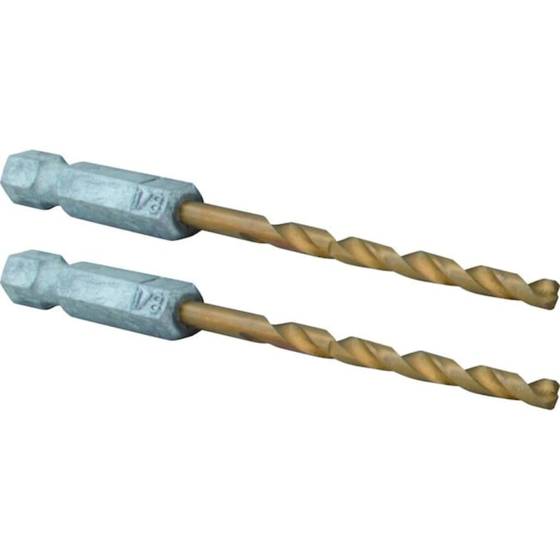 2 PC Titanium Drill Bit 1/8” X 1/4” Craftsman