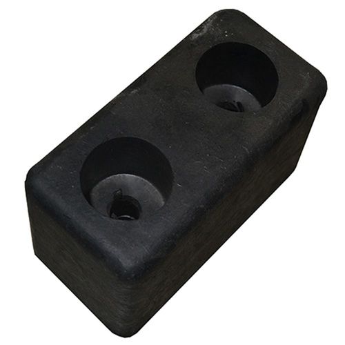 Molded Rubber Bumper, 5-3/4 x 2-3/4 x 3-1/4 In.