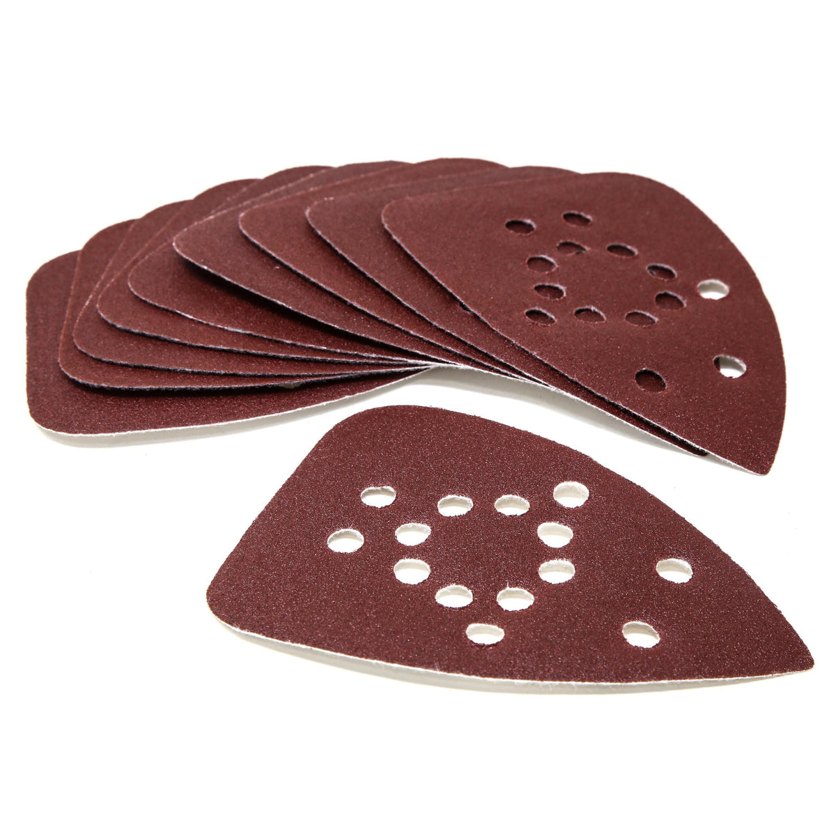 WEN 20401SP80 80-Grit Hook and Loop Palm Sander Sandpaper for the WEN Cordless Palm Sander, 10-Pack