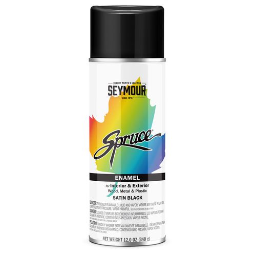 Seymour Spray Paint Semi Gloss Black 12 OZ.