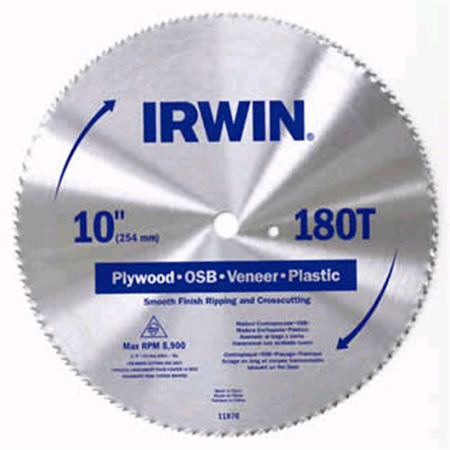Circular Saw Blade 7 1/4" 40 Teeth Irwin 5/8" Diamond Arbor