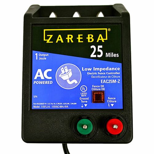 Zareba 25 Mile AC Low Impedance Fence Charger 115 Volt1 Joule