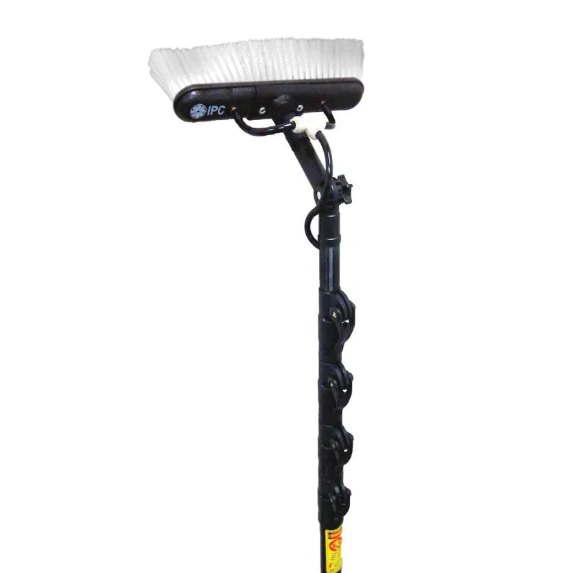 25′ IPC Eagle Telescopic Carbon Fiber Composite Window Washing Pole w/ 14″ Synthetic Slide Brush and Gooseneck