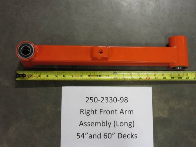 250-2330-98 - Bad Boy MowersEZT Front Arm-Long (Right) Assembly 250233098
