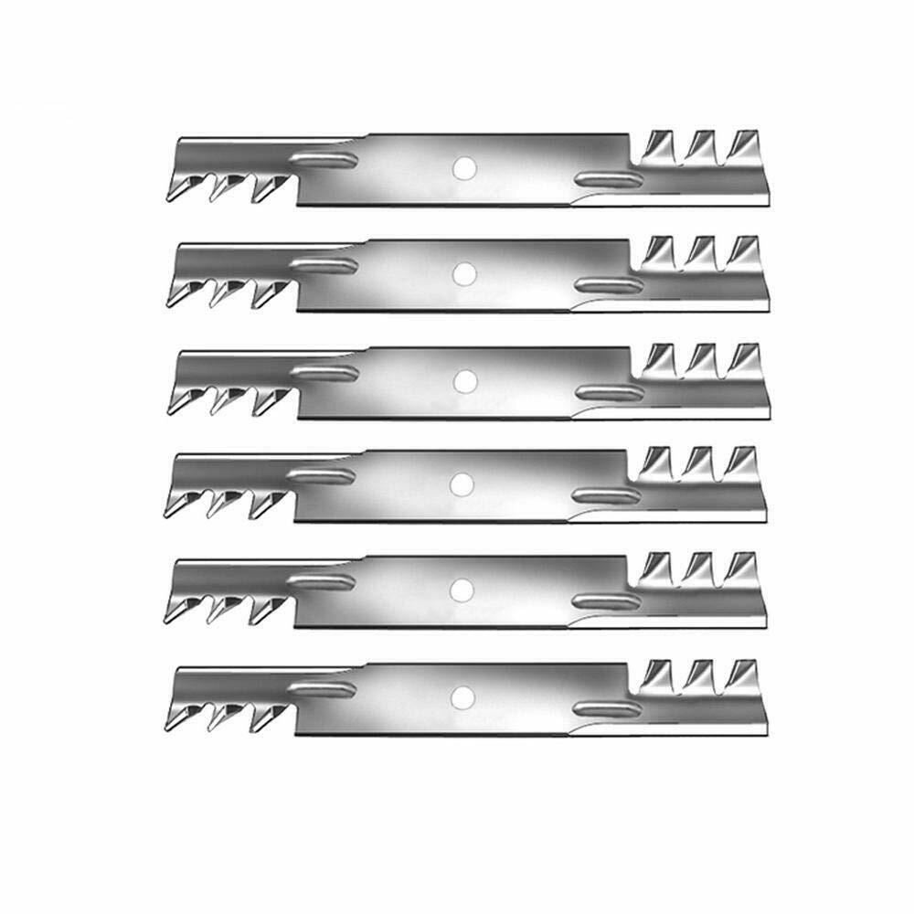 (6) Toothed Mulching Mower Blades Wright Mower 61" Deck Replaces 71490003