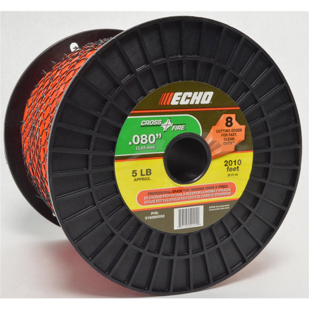Echo Cross-Fire .080 Trimmer Line 5-Pound Spool (2,010 Feet) 316080052