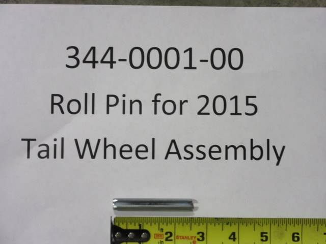344-0001-00 - Bad Boy MowersRoll Pin for 2015 & up Tail Wheel Assembly Bad Boy Cutter 344000100