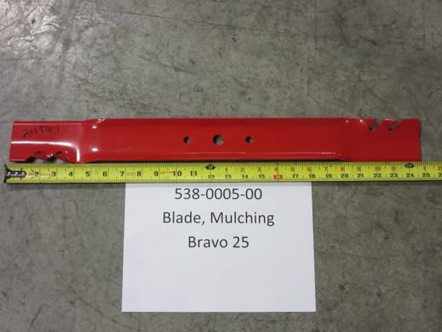 538-0005-00 - Bad Boy Mowers OBSOLETEBlade, 25" Mulching Blade, Bravo 25 for Push Mower 538000500