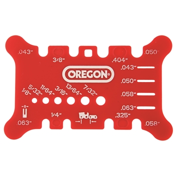 Oregon Bar and Chain Measuring Tool for Pitch, Gauge, File Size