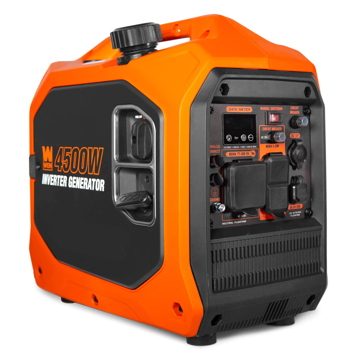 WEN 56432i 4500-Watt Inverter Generator, RV-Ready, Quiet, Portable, and Lightweight with Fuel Shut Off