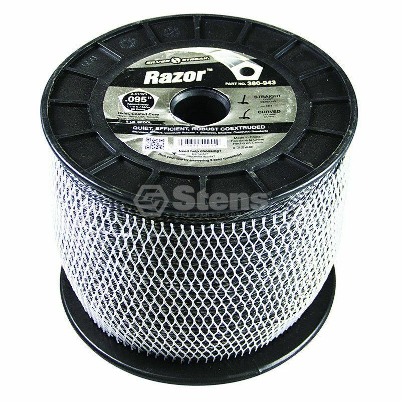 380-943 Razor .095 Trimmer Line STENS Silver Streak 5lb Spool (1116ft)