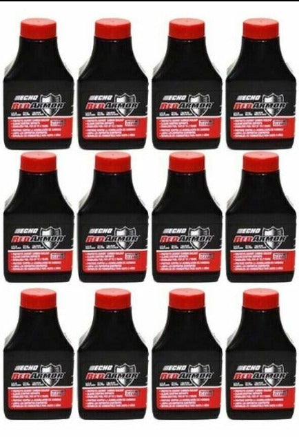 (12 Pack) 6.4 oz: 2.5 Gallon Mix ECHO Red Armor 2-Cycle Oil 6550025