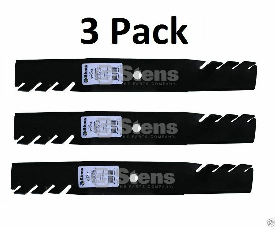set of 3 Stens #302-618 Toothed Blade 18in L 5/8in Center hole