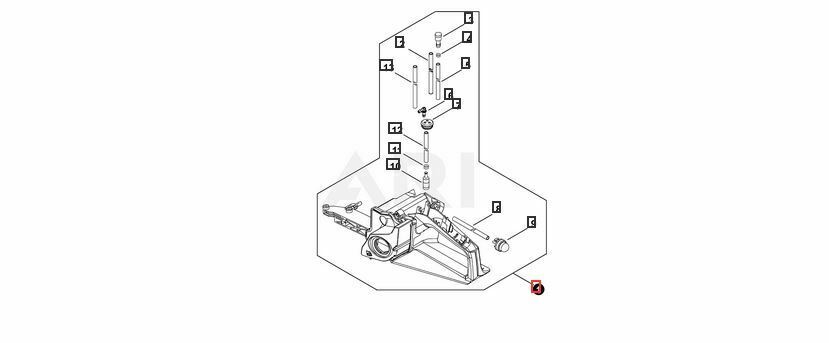 P100004900 REAR HANDLE ASSEMBLY GENUINE ECHO CS-4510 cs4510 Fuel tank / rear