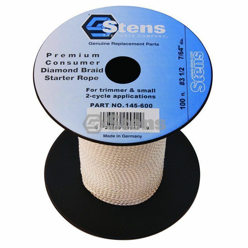 Stens #145-600 100' Diamond Braid Starter Rope with#3-1/2 Diamond