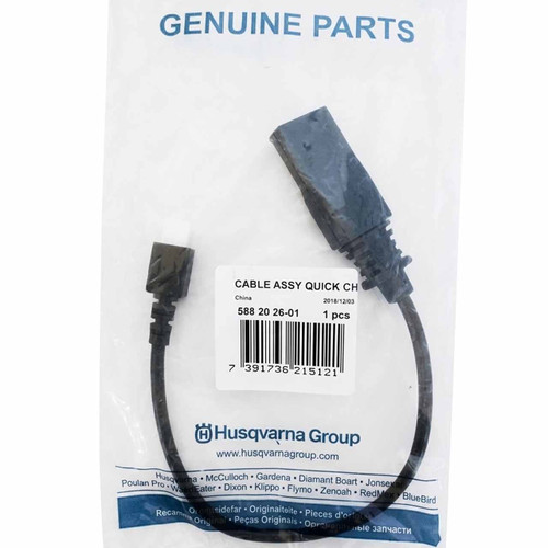 588202601 Cable Assy Quick Charger Husqvarna Genuine OEM Part