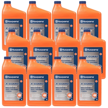 OEM Husqvarna X-Guard Bar & Chain Oil - 1 Qt, 12 Pack