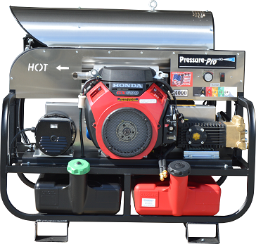 Pressure Pro Super Skid 3000 PSI 8.0 GPM (Gas - Hot Water) Pressure Washer Skid with Electric Start Honda GX690 Engine and General TSF2021 Pump