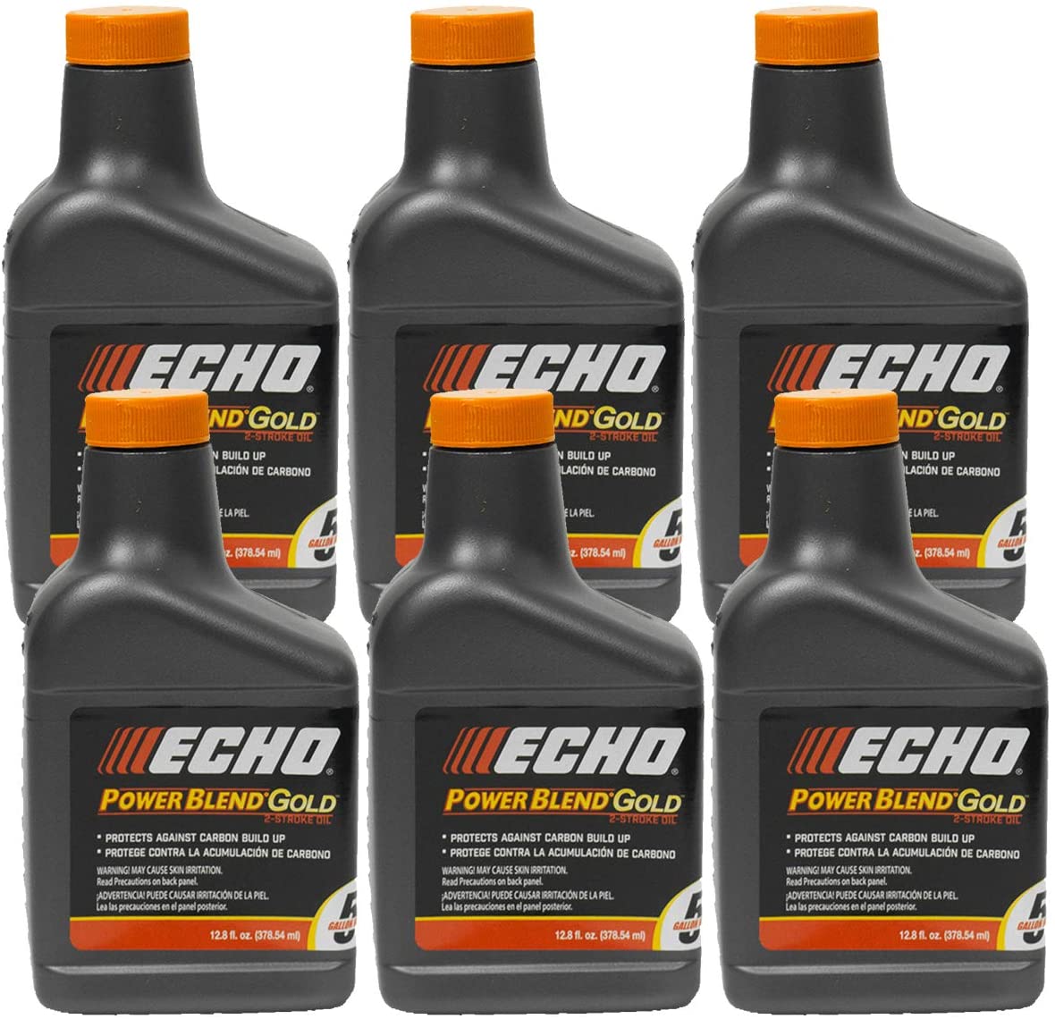 (6 Pack) 13oz: 5 Gallon 2-Cycle Oil Mix PowerBlend 6450005G Gold