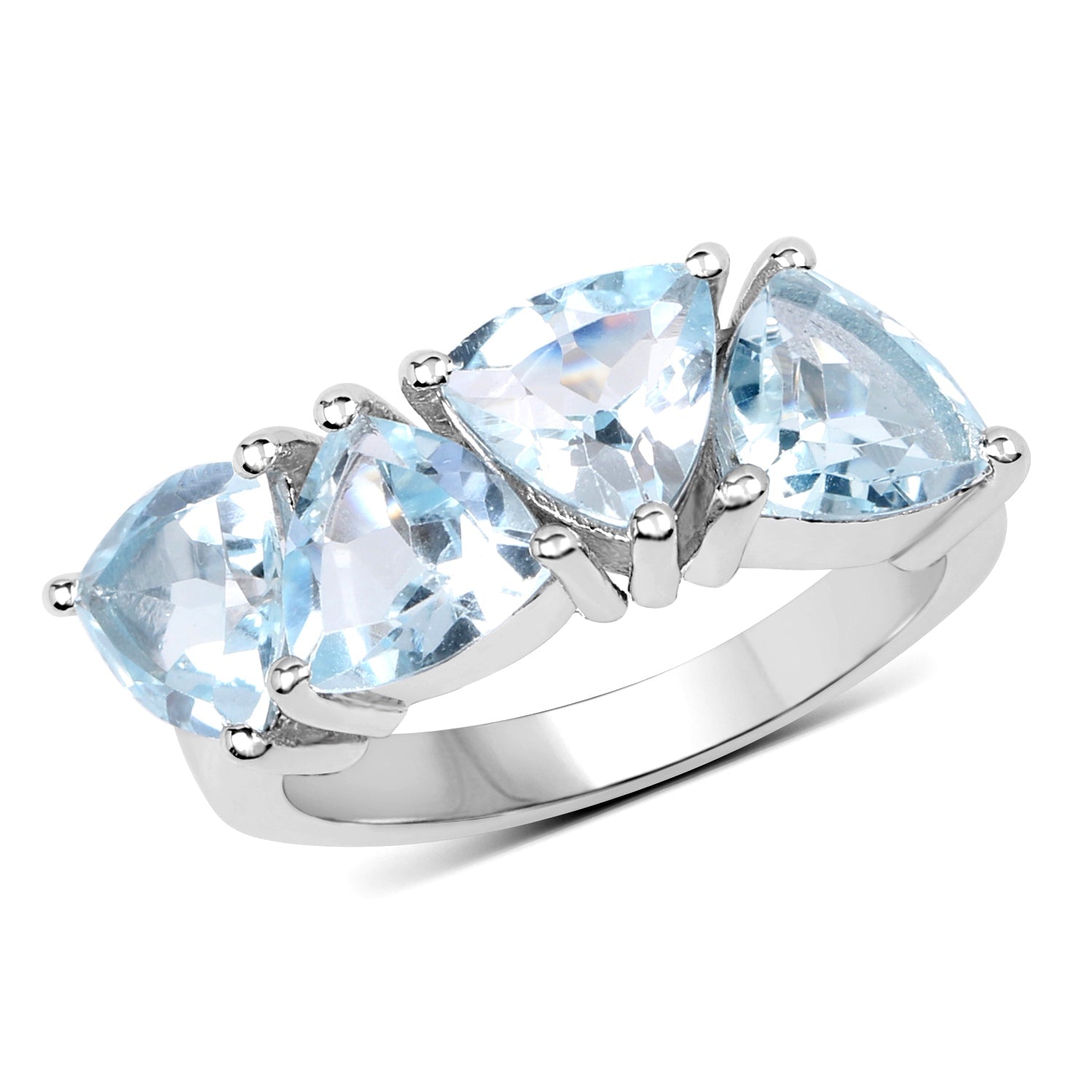 5.00 Carat GenuineBlue Topaz .925 Sterling Silver Ring