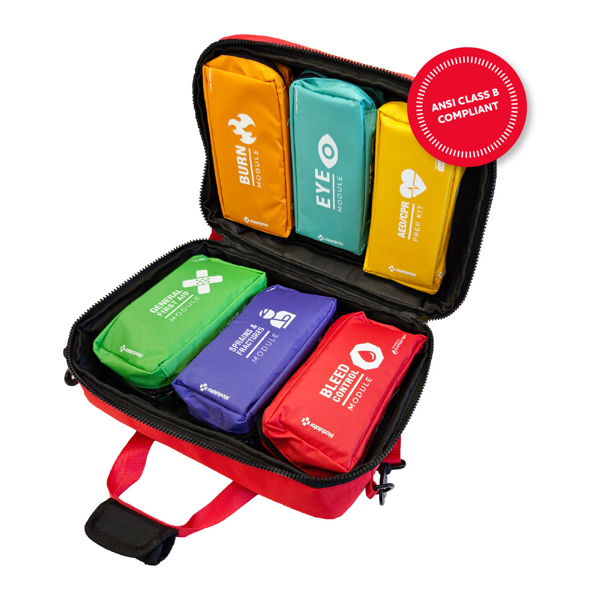ANSI Class B Trauma & Bleed Control Emergency Response Kit – Modular Grab-and-Go Bag (M610B)