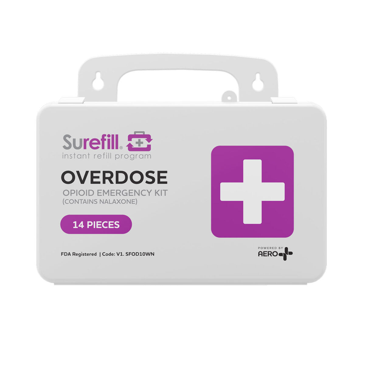 Opioid Overdose Response Kit – Naloxone Ready – Wall Mount Case (SFOD10WN)