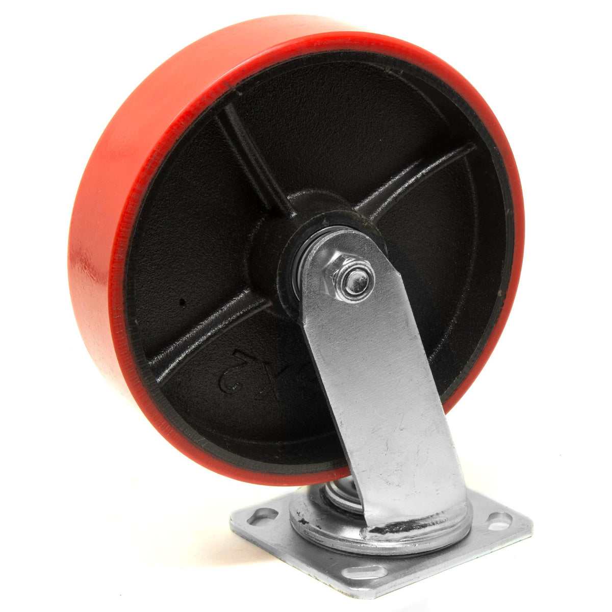 WEN CA7998W 8-Inch 1100-Pound Capacity Double-Bearing Cast Iron and Polyurethane Swivel Plate Caster