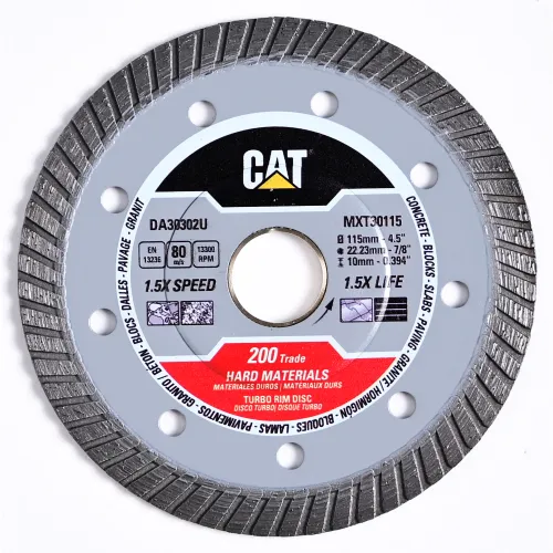 CAT MXT30 Turbo Rim Diamond Blade 200 Trade 4.5″ OEM #DA30302U