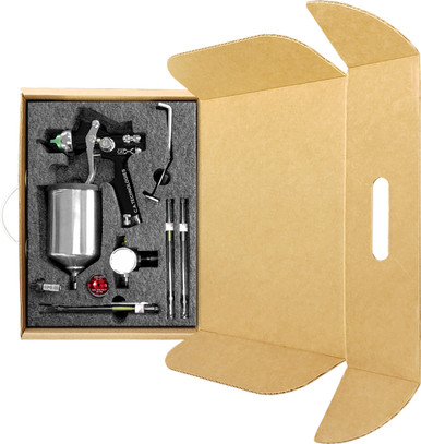 CA Technologies CAT-X-B-W HVLP Gravity Feed Spray Gun, Black Teflon Coated