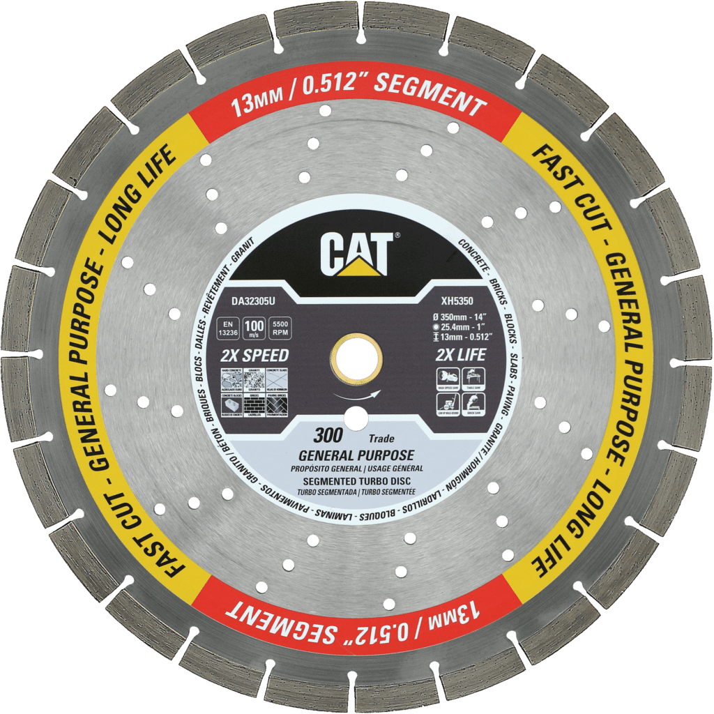 CAT XH5 Segmented Rim Diamond Blade 300 Trade 14″ OEM #DA32305U