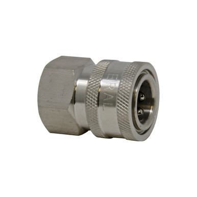 3/8" Stainless Steel Quick Connect Socket - Female, 6000 PSI, FNPT