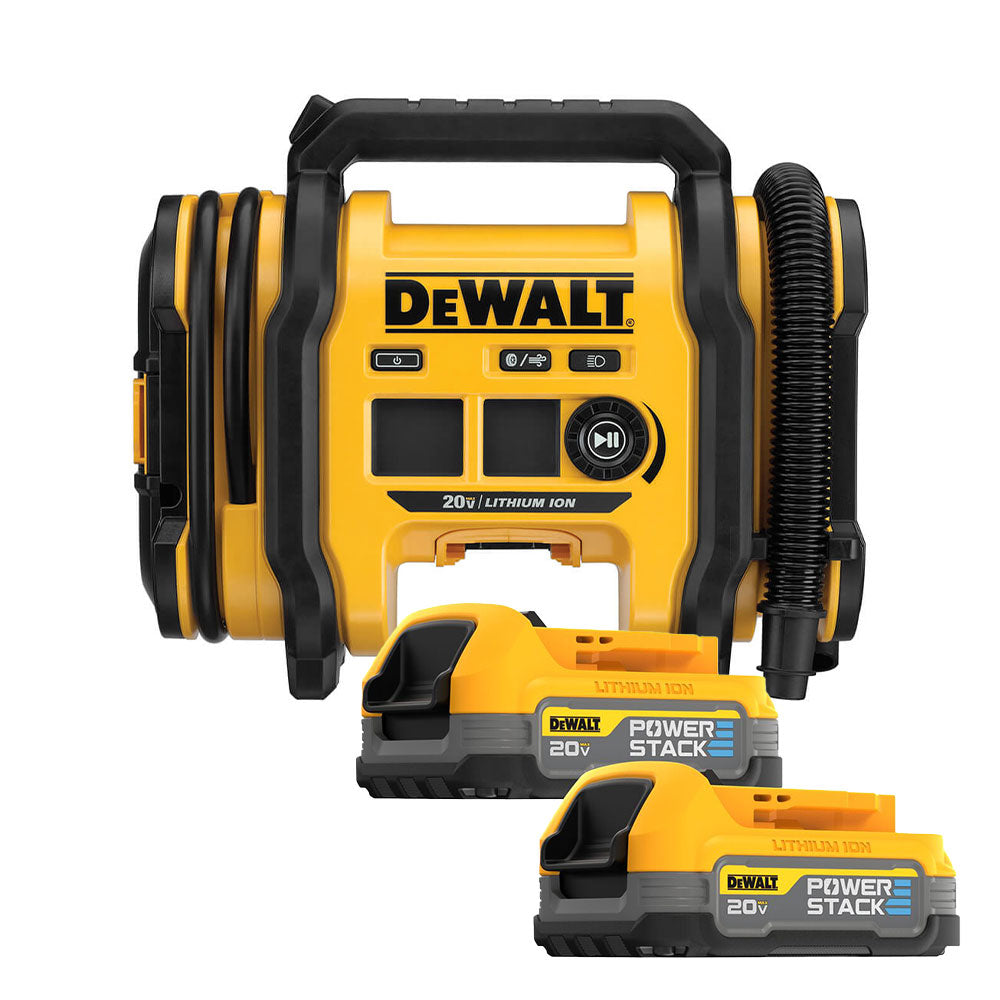 DeWALT DCC020IB-2PK 20V Cordless Air Inflator w/ 20V POWERSTACK 2-Pack Batteries
