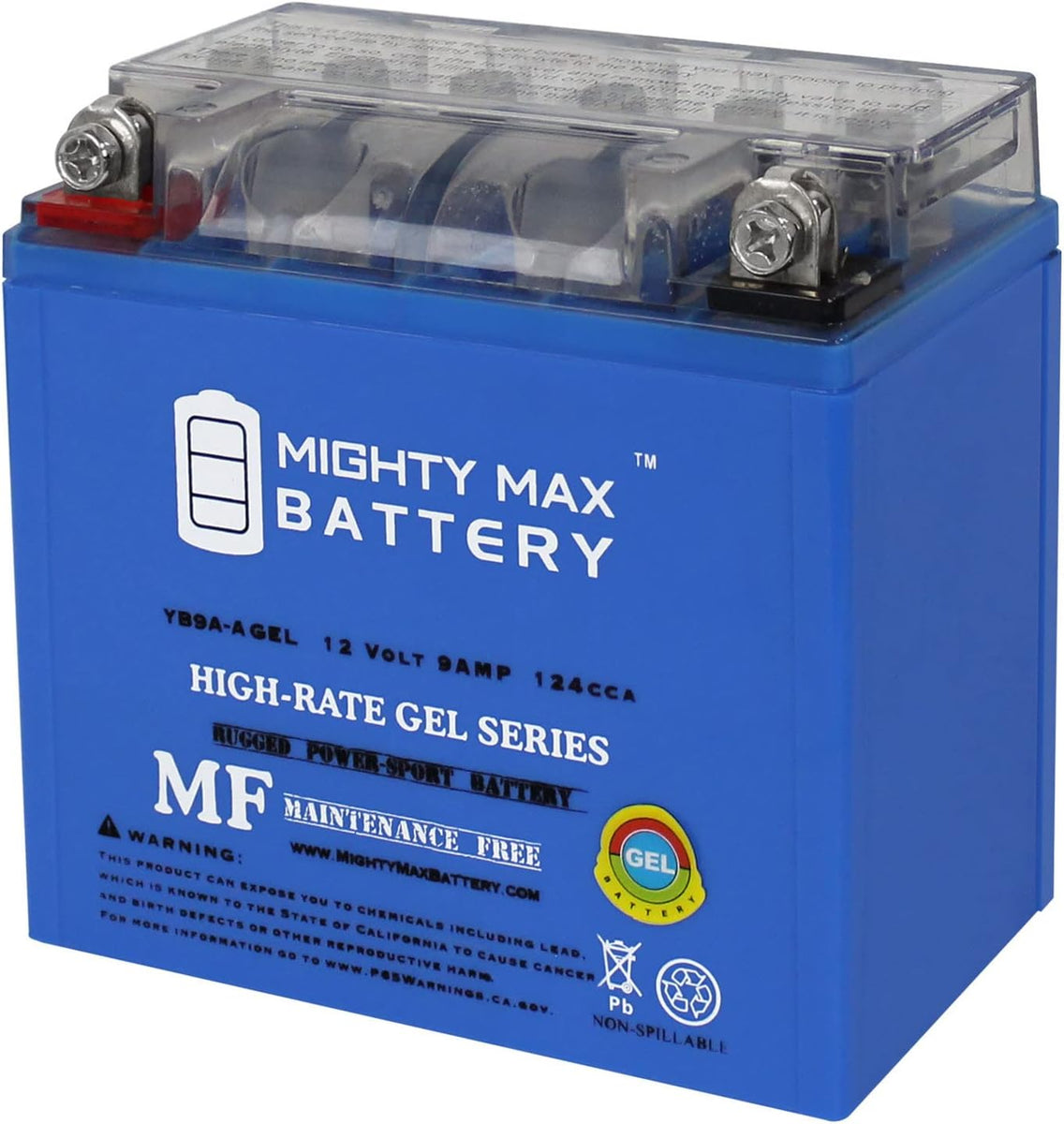 Mighty Max YB9A-AGEL 12V 9 AH GEL 130 CCA Rechargeable Maintenance Free SLA AGM Battery