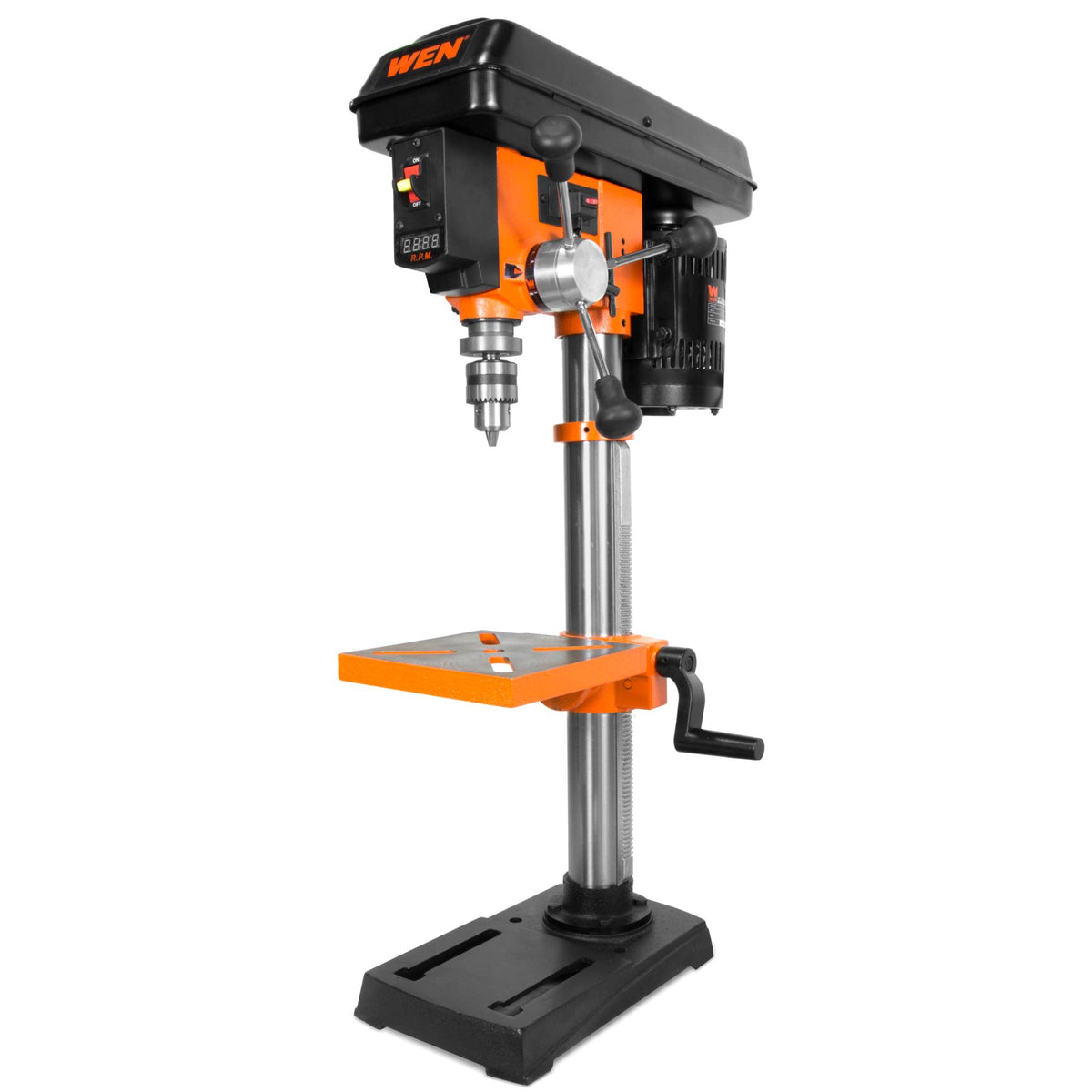WEN DP1062V 10-Inch Benchtop Drill Press, 6.2-Amp Variable Speed Motor with Cast Iron Construction, and Laser
