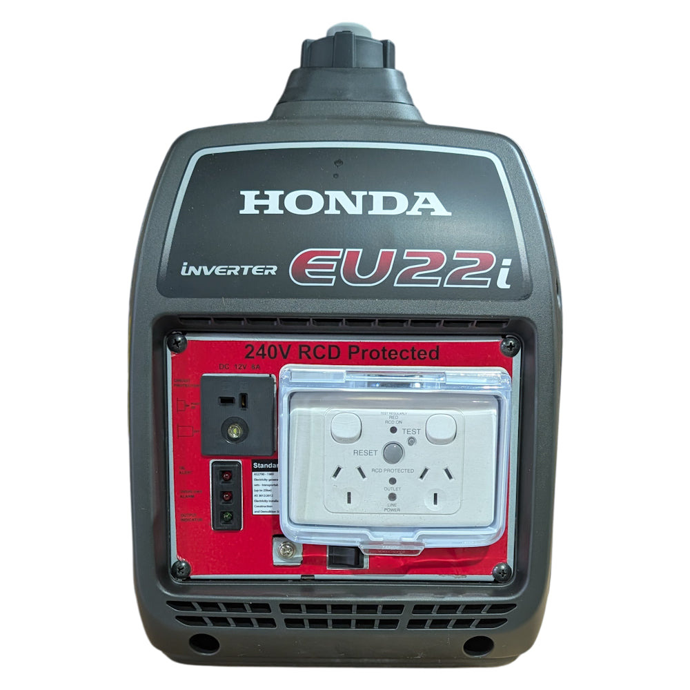Honda EU22i Generator + Worksafe RCD