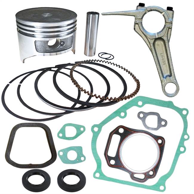 Piston Kit, Gaskets, Oil Seals and Connecting Rod compatible with Honda GX340