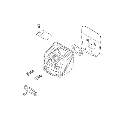 501266203 Muffler Assy 38cc Husqvarna Genuine OEM Part