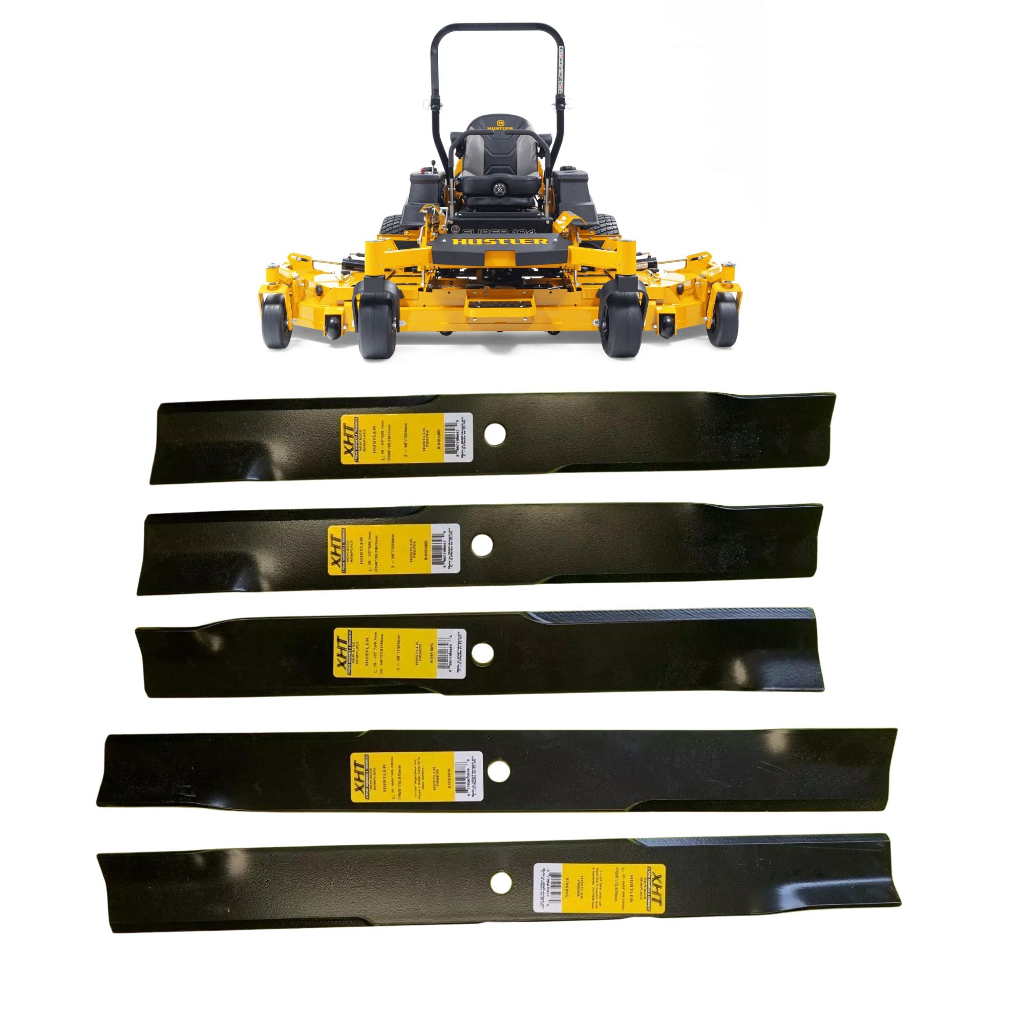 Hustler Super 104 Blade Set Low-Lift XHT Marbain Steel