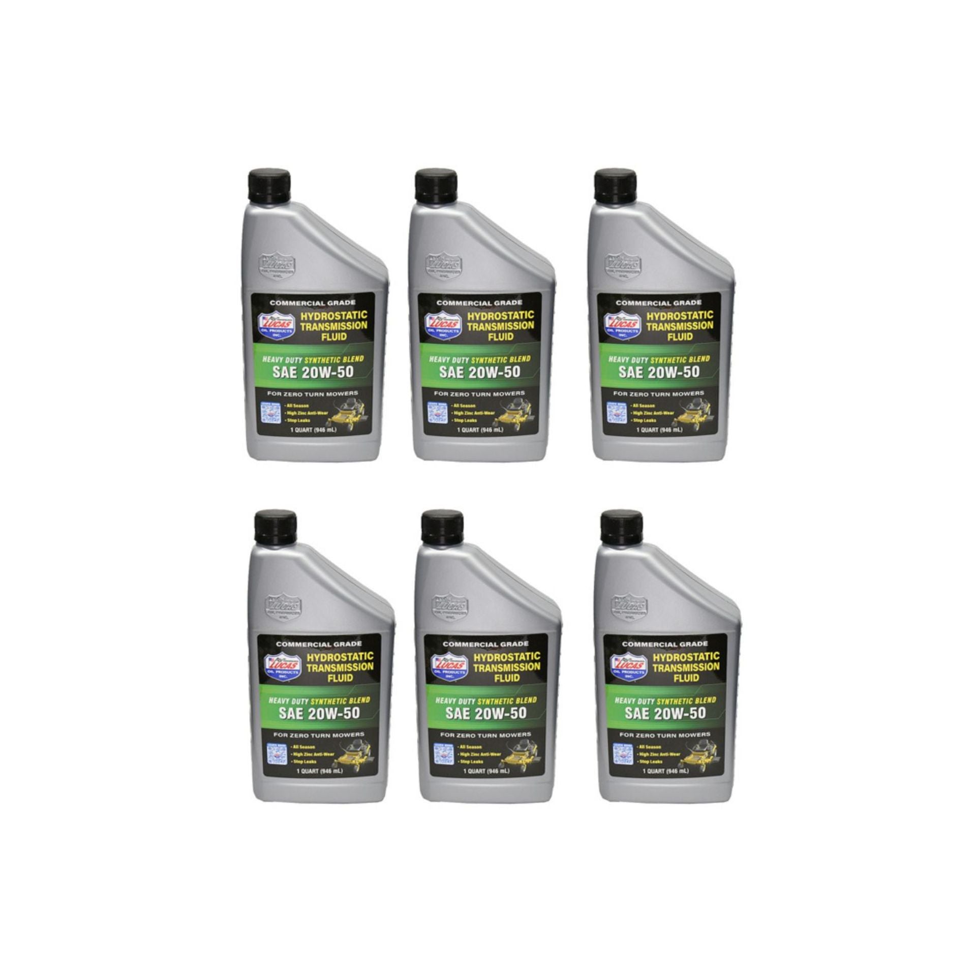 20W-50 Hydraulic Oil For Lawn Mowers (6 Quarts of Lucas SAE Transmission Fluid)