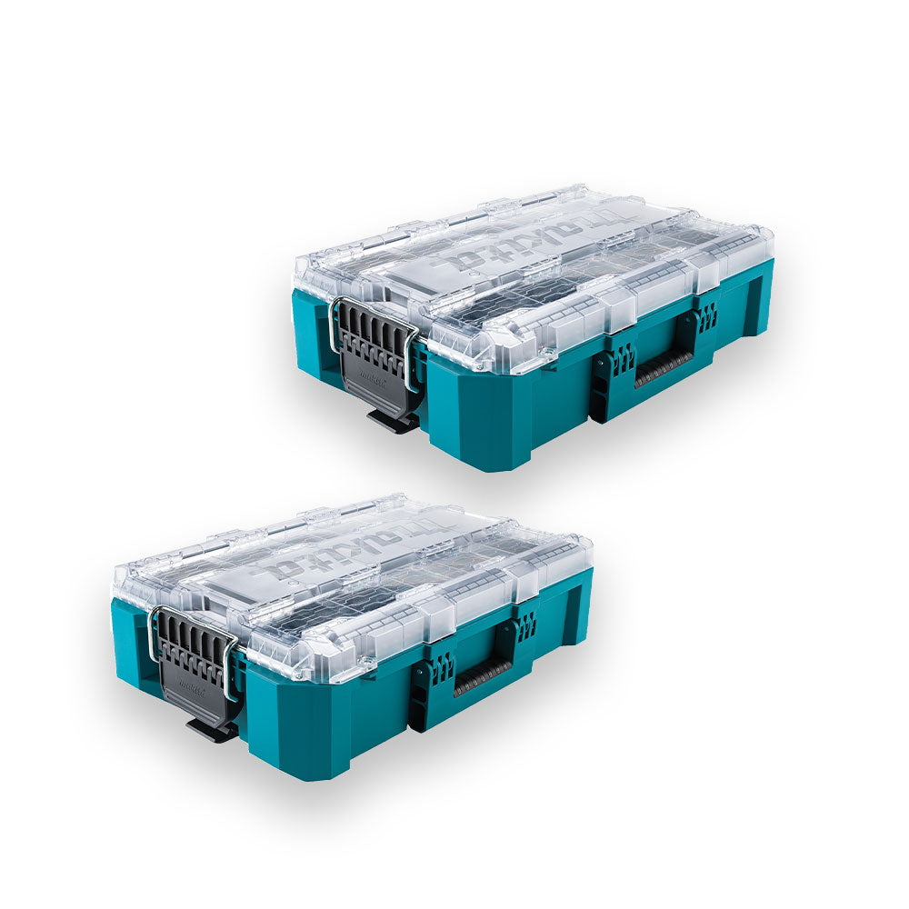 Makita MakTrak Deep Medium Organizer w/ Comfort Grip Carrying Handles - 2 PK