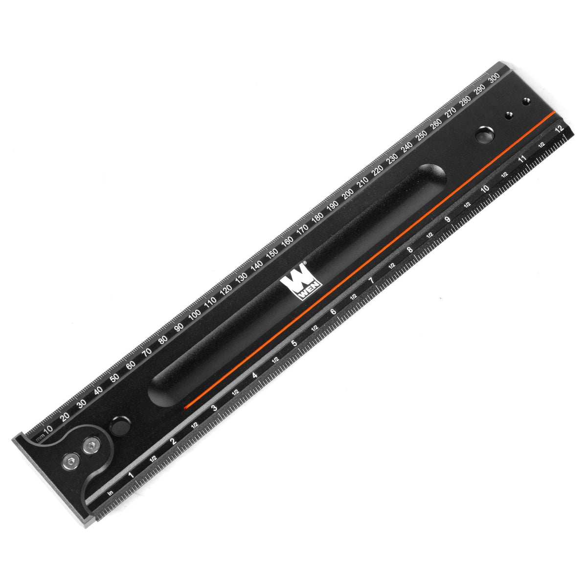 WEN ME812R 12-Inch Measuring Ruler With Hook Stop